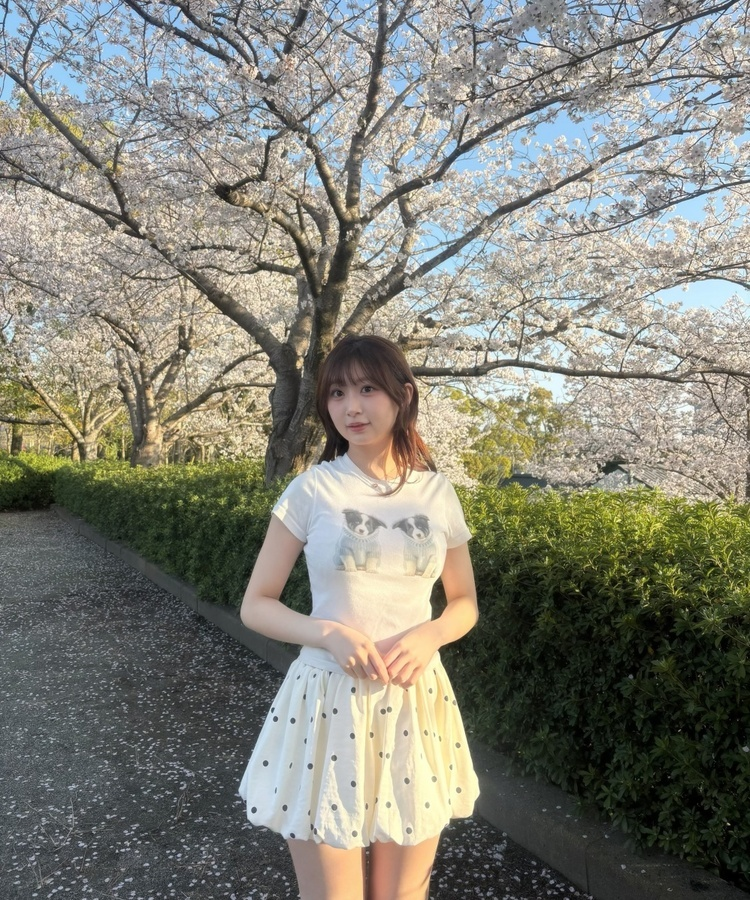 도트 벌룬스커트 아이보리