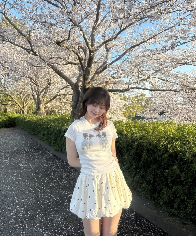 도트 벌룬스커트 아이보리