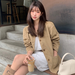 スエードハーフジャケット BEIGE