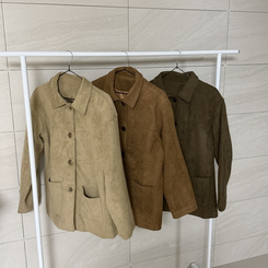 スエードハーフジャケット