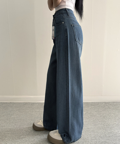 【丈別】ベーシックワイドデニムパンツ DEEP DENIM
