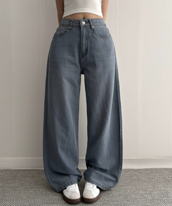 【丈別】ベーシックワイドデニムパンツ LIGHT BLUE