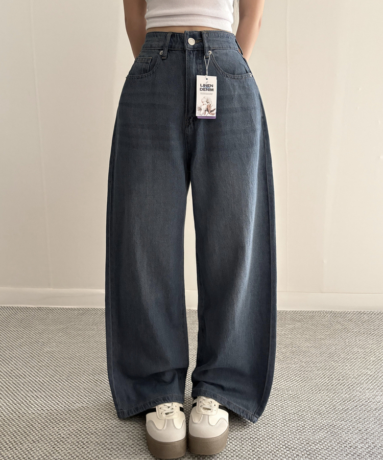【丈別】ベーシックワイドデニムパンツ DEEP DENIM