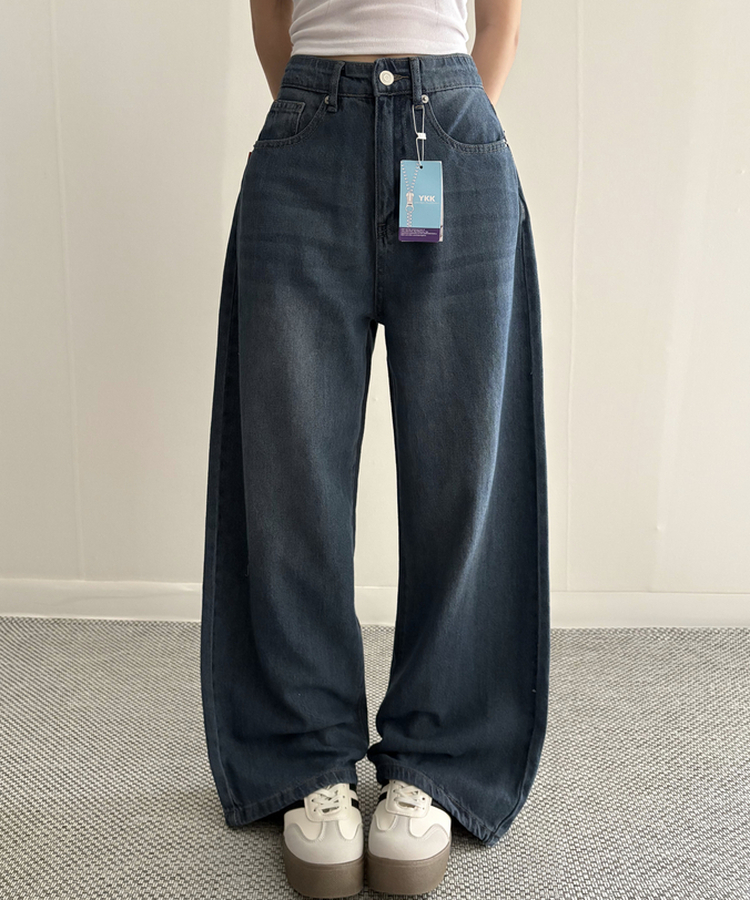 【丈別】ベーシックワイドデニムパンツ DEEP DENIM