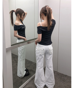 ローライズブーツカットデニム IVORY