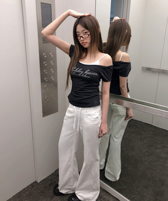 ローライズブーツカットデニム IVORY