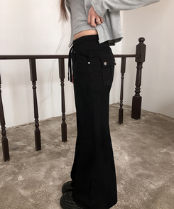 ローライズブーツカットデニム BLACK