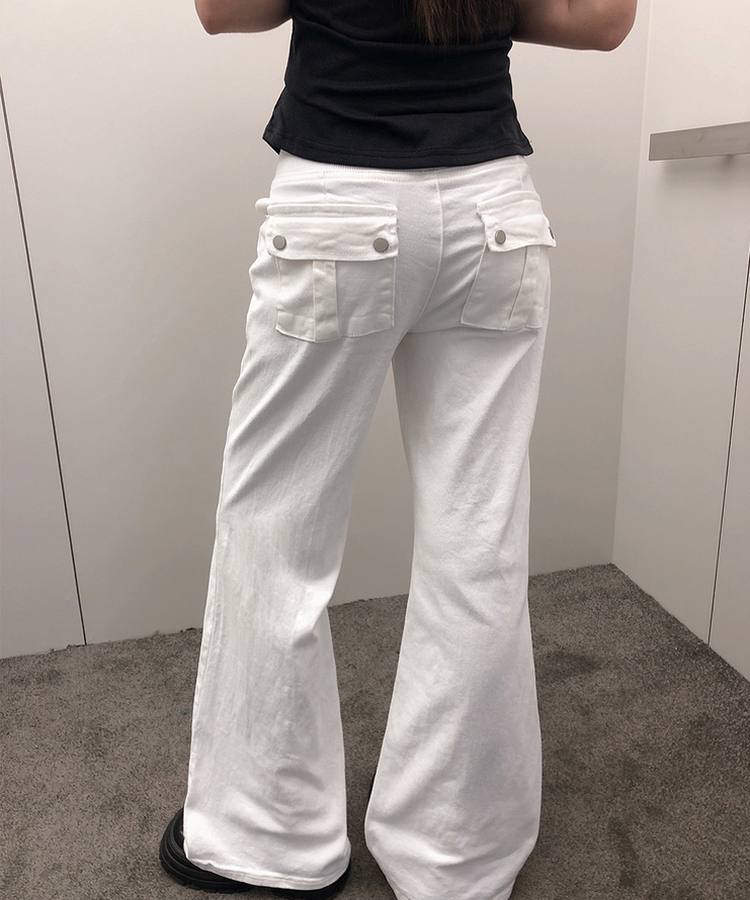 ローライズブーツカットデニム IVORY