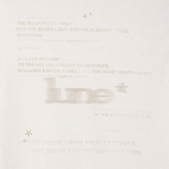 レタリングスリムラウンド長袖Tシャツ