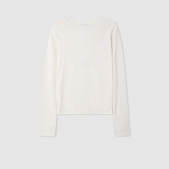 レタリングスリムラウンド長袖Tシャツ