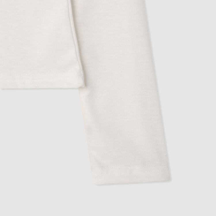 レタリングスリムラウンド長袖Tシャツ