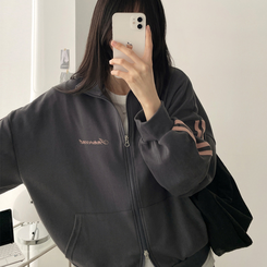 ラインハイネックジップアップ CHARCOAL