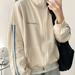 ラインハイネックジップアップ CREAM