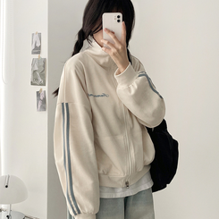 ラインハイネックジップアップ CREAM