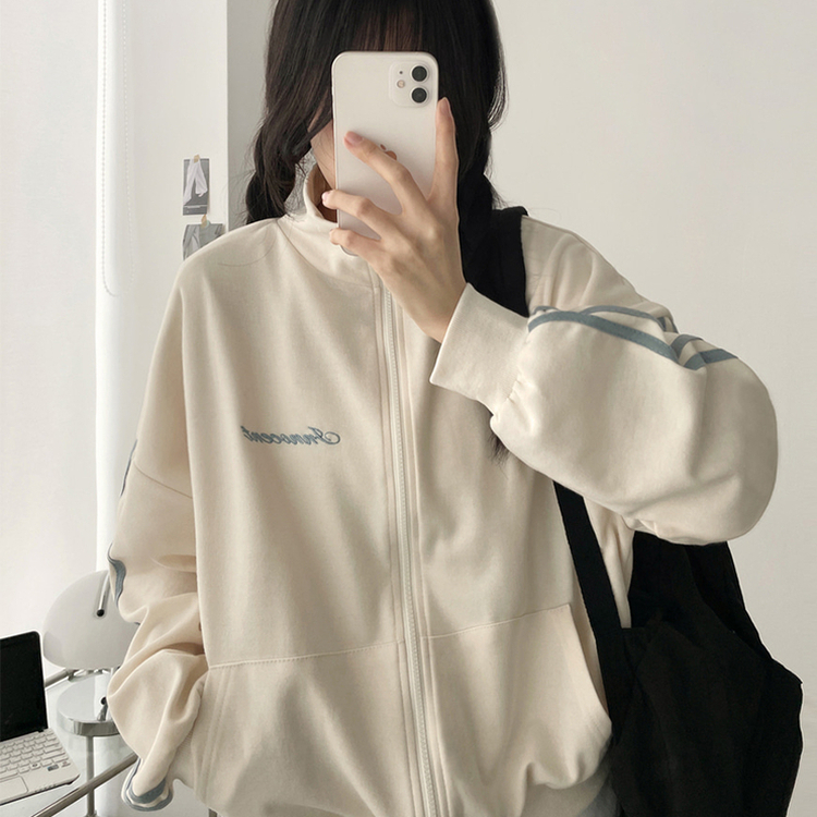 ラインハイネックジップアップ CREAM