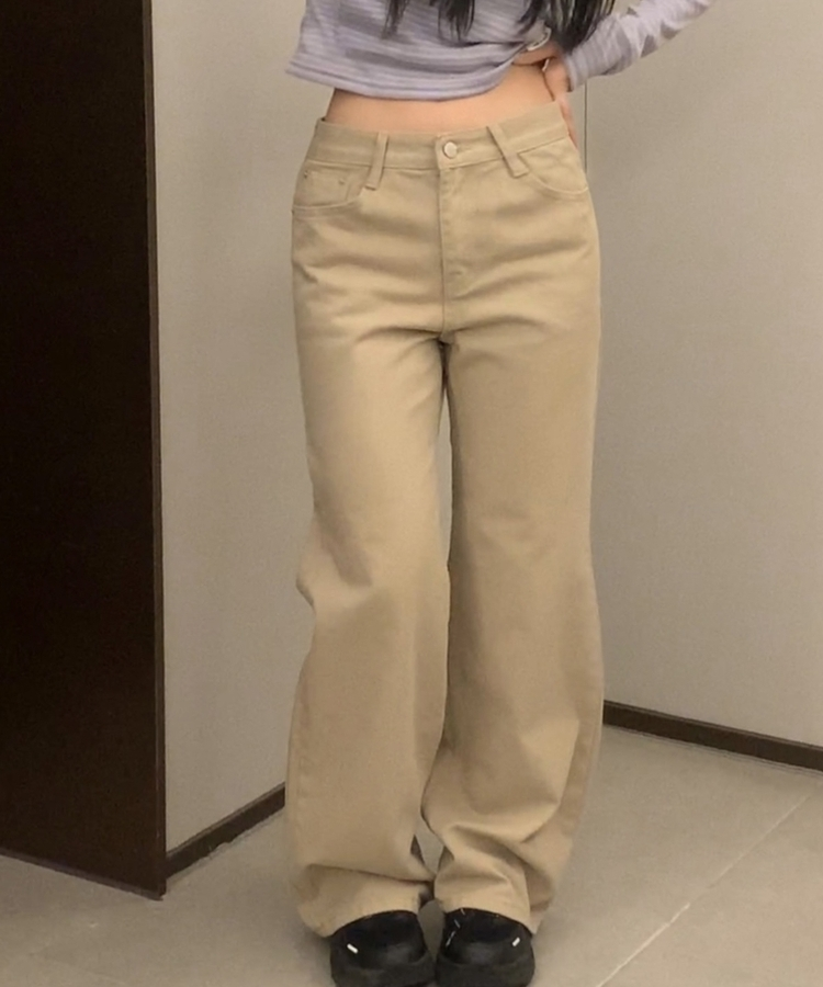 바온 부츠컷 세미 와이드핏 코튼 롱팬츠 4color 베이지