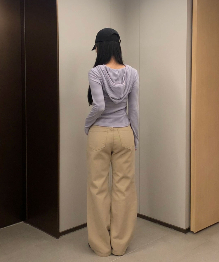 바온 부츠컷 세미 와이드핏 코튼 롱팬츠 4color 베이지