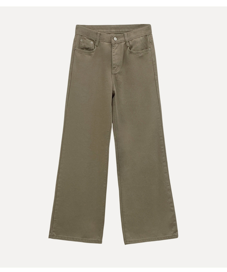 바온 부츠컷 세미 와이드핏 코튼 롱팬츠 4color