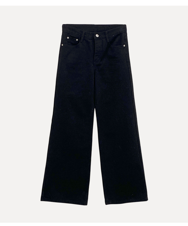 바온 부츠컷 세미 와이드핏 코튼 롱팬츠 4color