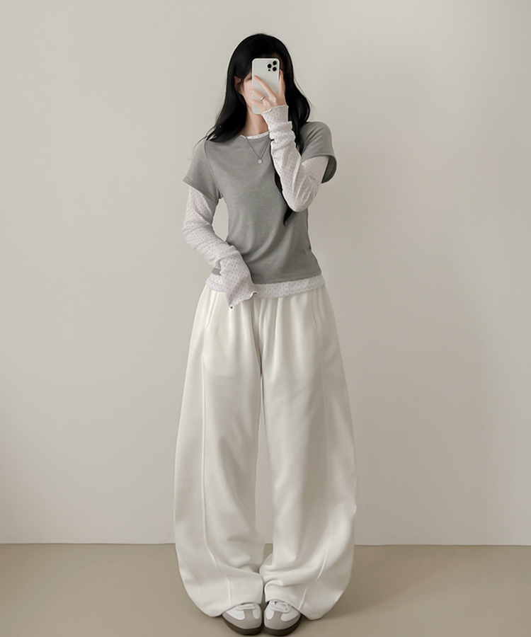 【SET】ドットウェーブTシャツ GREY