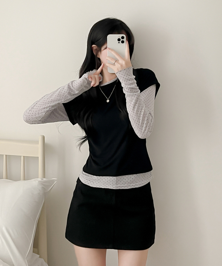 【SET】ドットウェーブTシャツ BLACK