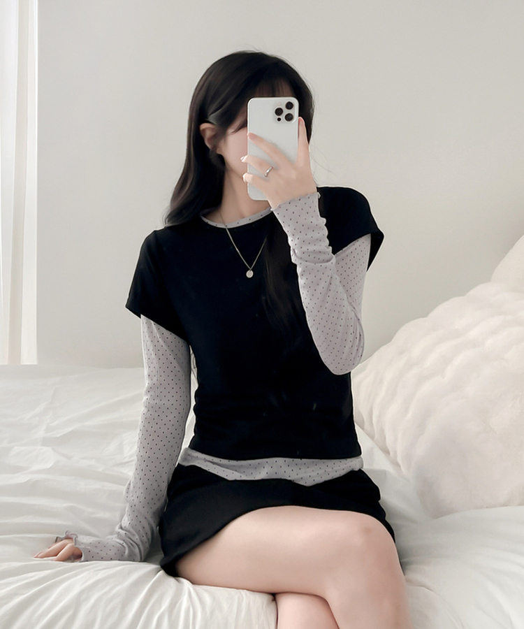 【SET】ドットウェーブTシャツ BLACK