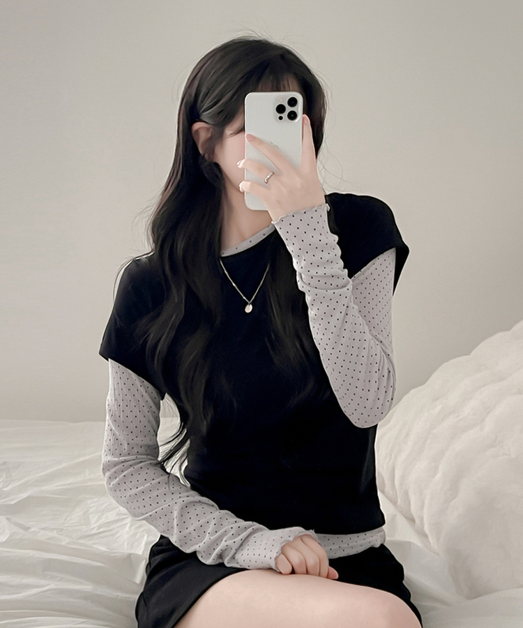 【SET】ドットウェーブTシャツ BLACK