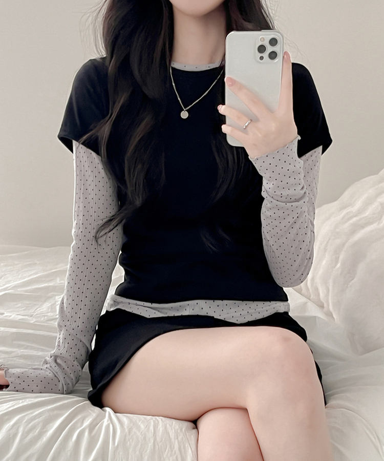 【SET】ドットウェーブTシャツ BLACK