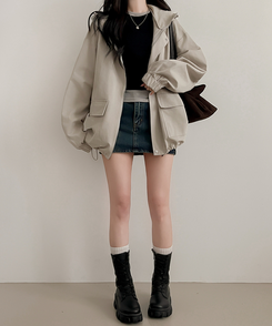 フードミリタリージャケット Stone