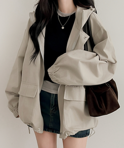 フードミリタリージャケット Stone