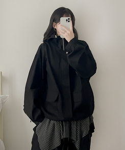 フードミリタリージャケット BLACK