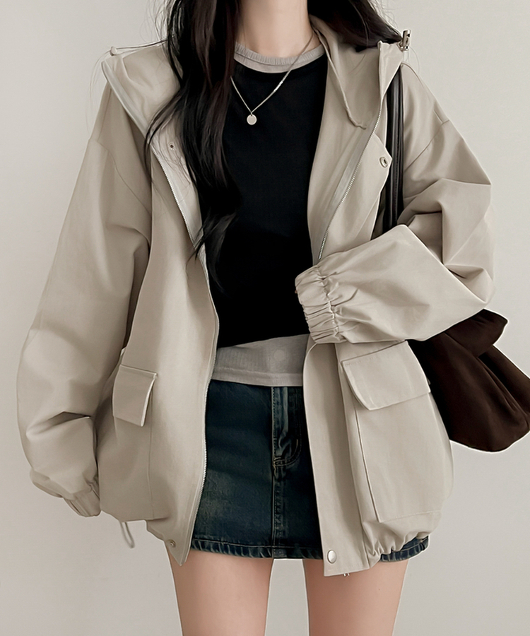 フードミリタリージャケット Stone