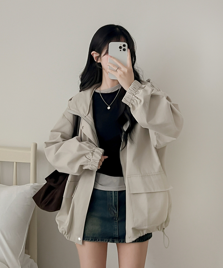 フードミリタリージャケット Stone