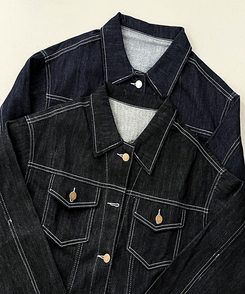 ステッチボクシーデニムジャケット