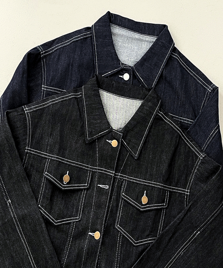 ステッチボクシーデニムジャケット