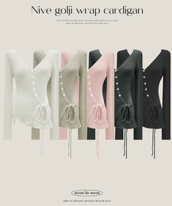 リブラップカーディガン(5color)