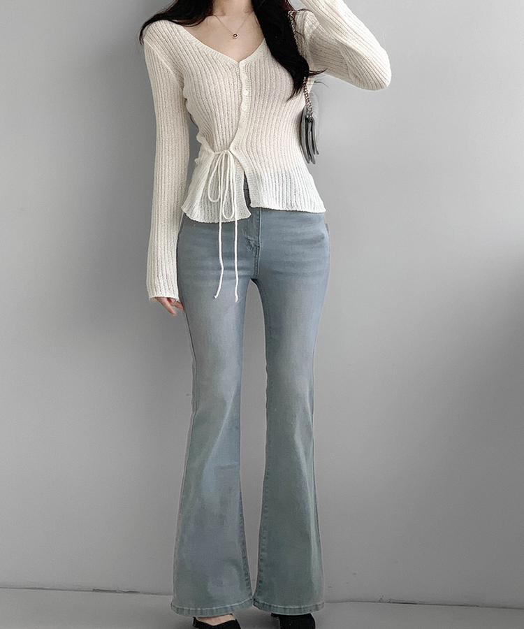 リブラップカーディガン(5color) IVORY