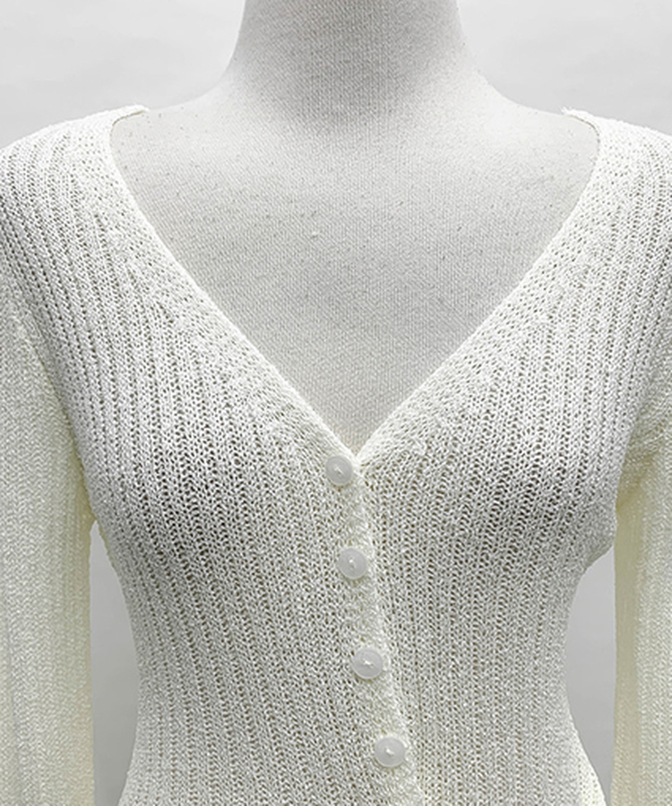 リブラップカーディガン(5color)