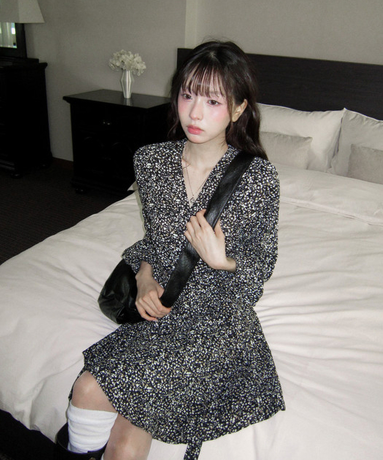 フラワーワンピース BLACK