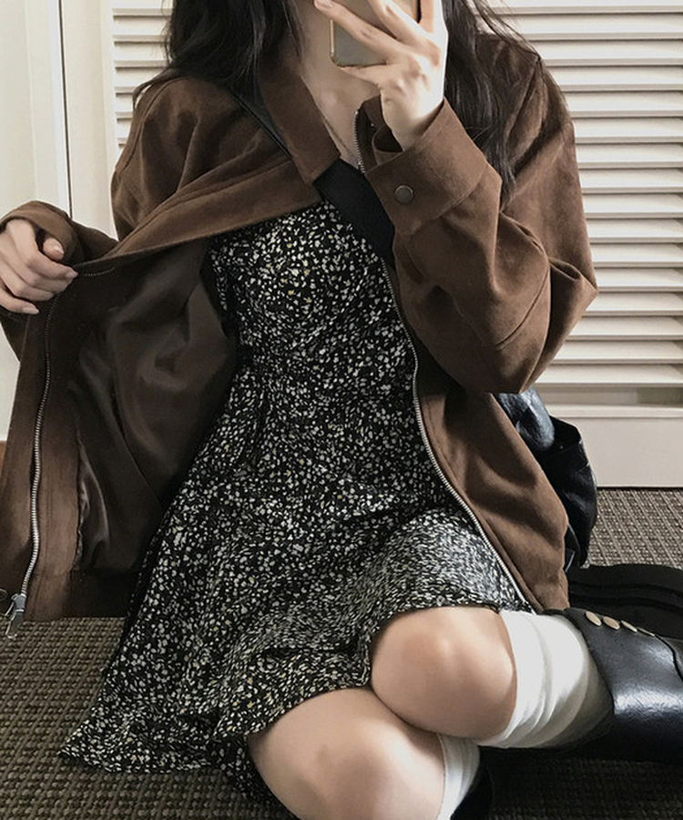 フラワーワンピース BLACK