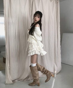 【カップ付き】ガーリーレースキャミソール WHITE