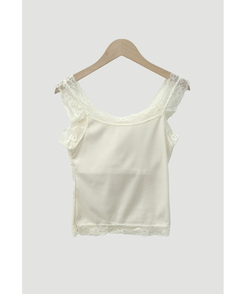 【カップ付き】ガーリーレースキャミソール