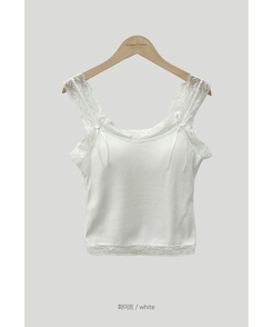 【カップ付き】ガーリーレースキャミソール