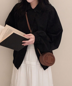 セミクロップドミリタリージャケット BLACK