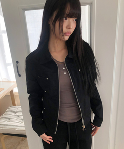 スタッズコットンジャケット BLACK