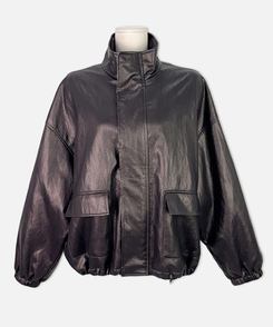 ハイネックレザージャケット