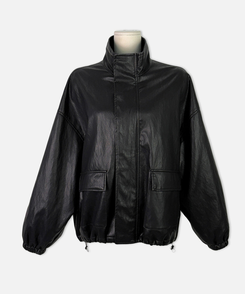 ハイネックレザージャケット