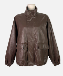 ハイネックレザージャケット