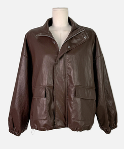 ハイネックレザージャケット