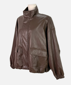 ハイネックレザージャケット